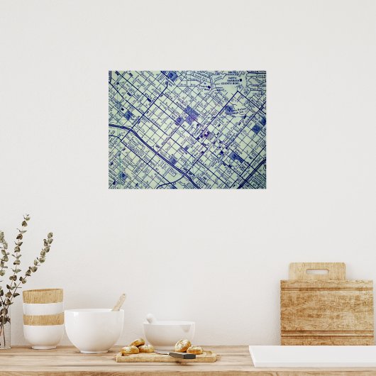 Santa Barbara, CA  Map Poster (Keuken)