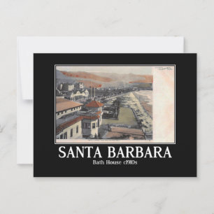 Santa Barbara CA Panorama Uitzicht jaren 1910 Briefkaart