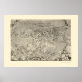 Santa Barbara, CA Panoramic Map - 1896 Poster (Voorkant)