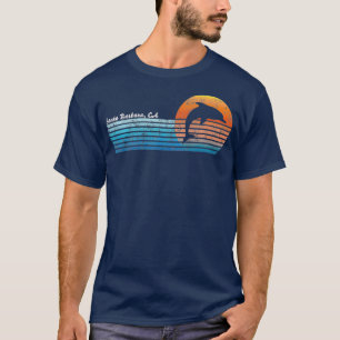 Santa Barbara CA Retro 80 Dolphin T-shirt
