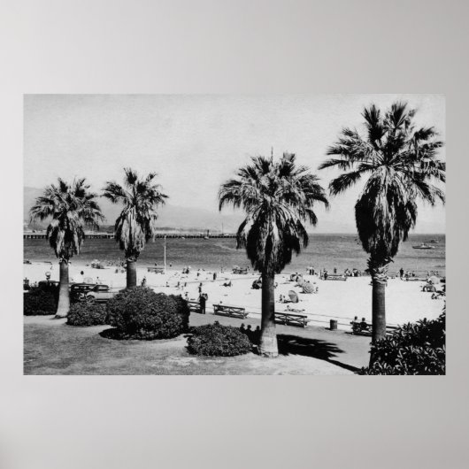 Santa Barbara, CA West Beach Uitzicht Foto Poster (Voorkant)