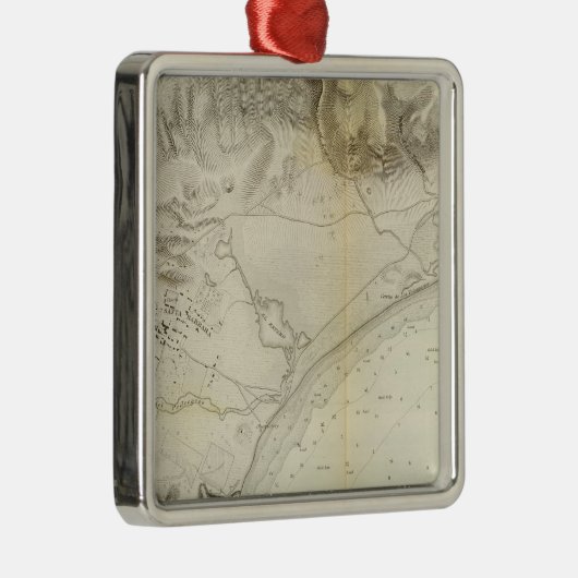 Santa Barbara, Calif Metalen Ornament (Rechts)