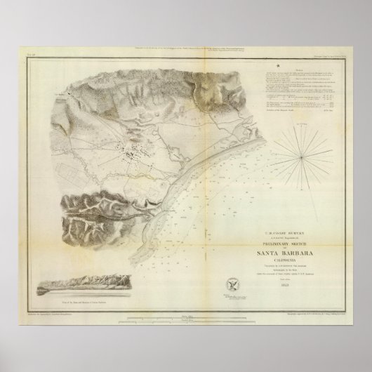 Santa Barbara, Calif Poster (Voorkant)