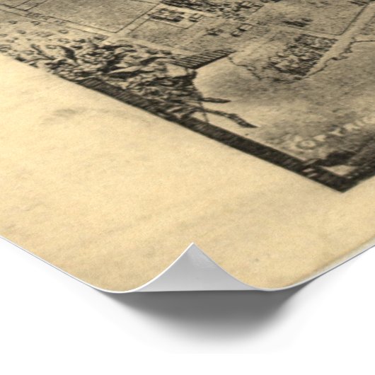 Santa Barbara California 1896 Panoramic Map Poster (Hoek)