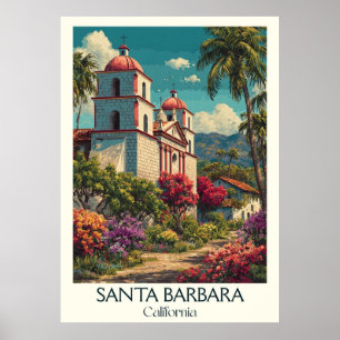 Santa Barbara California Art Print   Spaanse charm