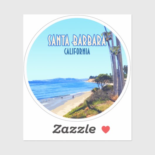 Santa Barbara California Butterfly Beach Montecito Sticker (Vel)
