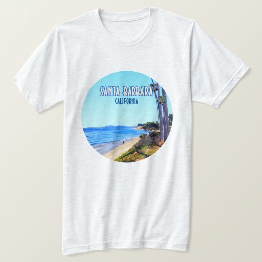 Santa Barbara California Butterfly Beach Montecito T-shirt (Design voorkant)