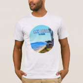 Santa Barbara California Butterfly Beach Montecito T-shirt (Voorkant)