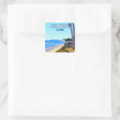 Santa Barbara California Butterfly Beach Montecito Vierkante Sticker (Tas)