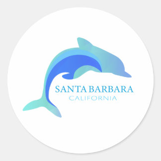 Santa Barbara California Classic Ronde Sticker