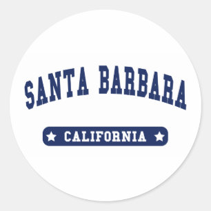 Santa Barbara California College Style-T-shirts Ronde Sticker