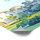 Santa Barbara California Courthouse Waterverf Poster (Hoek)