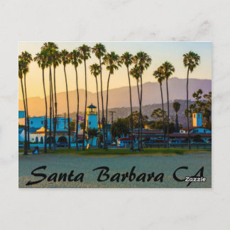 SANTA BARBARA CALIFORNIA OVER DE BEACH BRIEFKAART