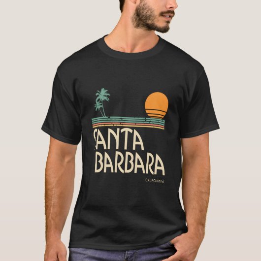 Santa Barbara California Palms T-shirt (Voorkant)