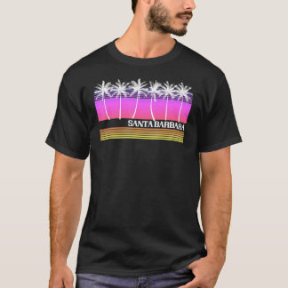 Santa Barbara California Retro Beach Sunse T-shirt