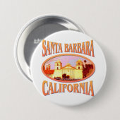 Santa Barbara California Ronde Button 7,6 Cm (Voorkant /achterkant)