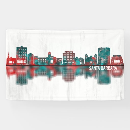 Santa Barbara California Skyline Spandoek (Horizontaal)