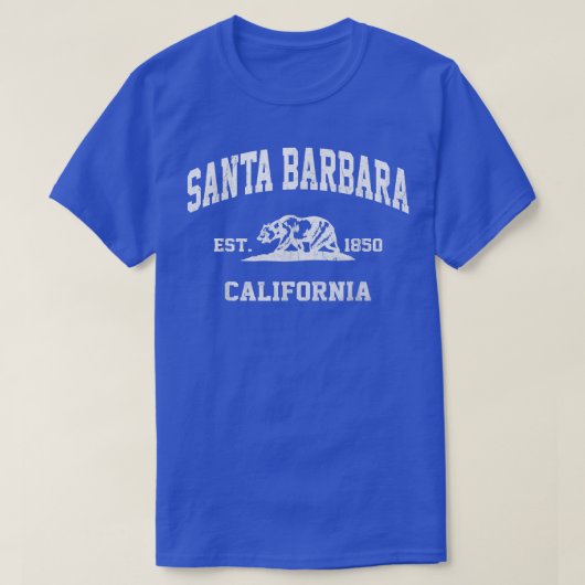 Santa Barbara California staat Athletic T-shirt (Design voorkant)