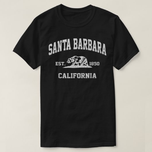 Santa Barbara California staat Athletic T-shirt (Design voorkant)