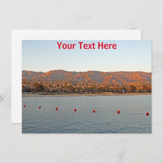 Santa Barbara, California sunset Mountains Card (Voorkant / Achterkant)