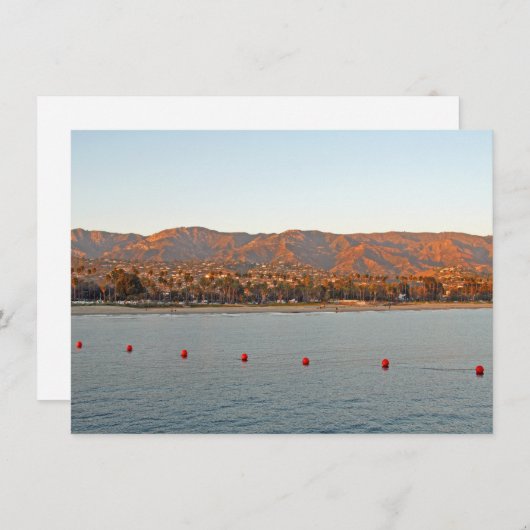 Santa Barbara, California sunset Mountains Card (Voorkant / Achterkant)