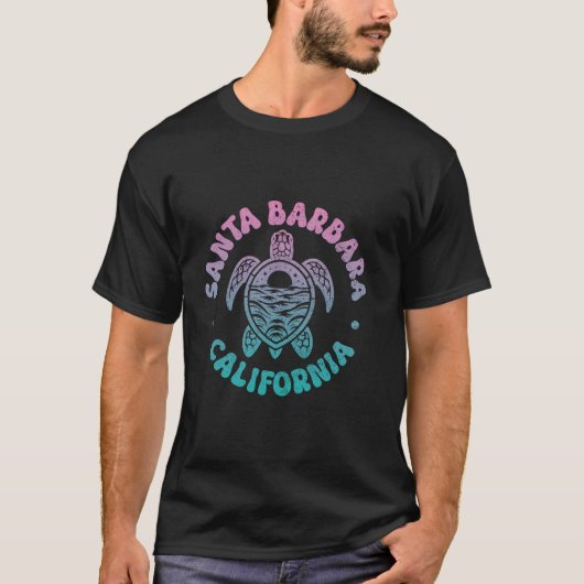 Santa Barbara California Surf Zee Turtle Beach Sur T-shirt (Voorkant)
