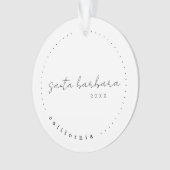 Santa Barbara, California Travel USA Simple Ornament (voorkant)