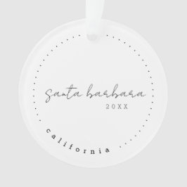 Santa Barbara, California Travel USA Simple Ornament