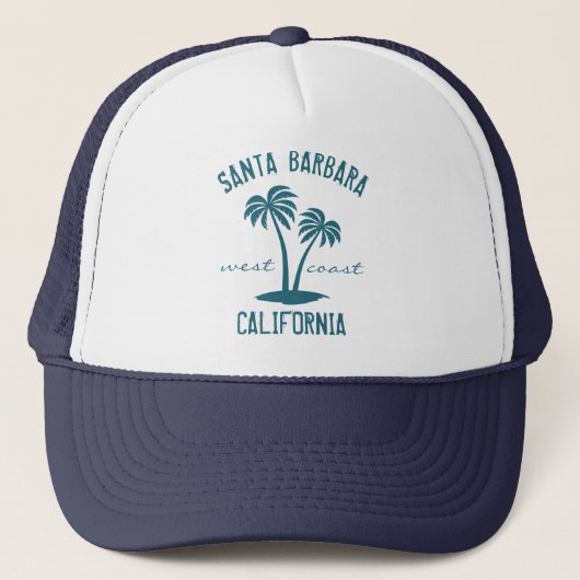 Santa Barbara California West Coast Trucker Pet (Voorkant)