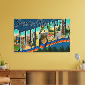 Santa Barbara, CaliforniaLarge Letter Scenes Canvas Afdruk (Insitu (Woonkamer))