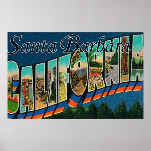Santa Barbara, CaliforniaLarge Letter Scenes Poster (Voorkant)