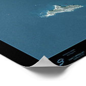 Santa Barbara, Californië-satellietfoto poster (Hoek)