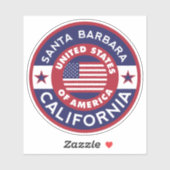 SANTA BARBARA, Californië Sticker (Vel)