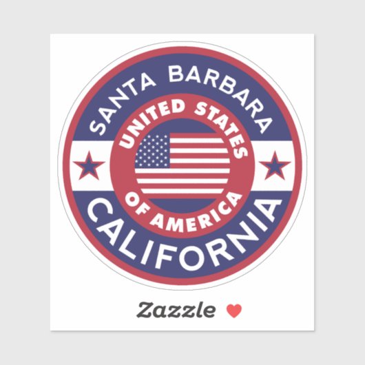 SANTA BARBARA, Californië Sticker (Vel)