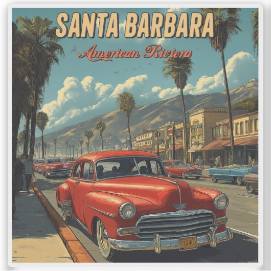  Santa Barbara, Californië Sticker (Voorkant)