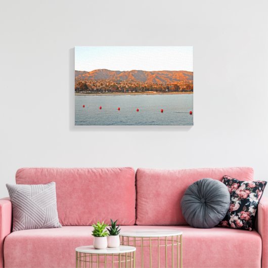 Santa Barbara, Californische zonnebergen Canvas Afdruk (Insitu (Woonkamer))