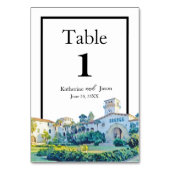 Santa Barbara Courthouse Waterverf Wedding Kaart (Voorkant)