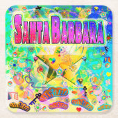 Santa Barbara Epoch Hour Achterbaan Kartonnen Onderzetters (Voorkant)