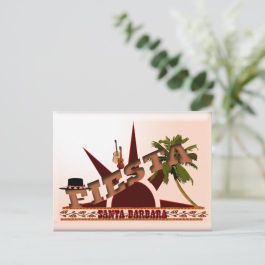 Santa Barbara Fiesta Briefkaart (Staand voorkant)