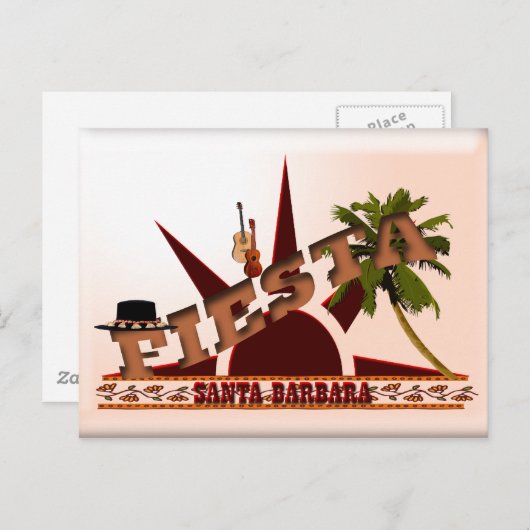 Santa Barbara Fiesta Briefkaart (Voorkant / Achterkant)