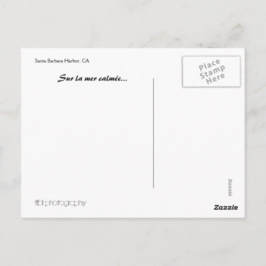 Santa Barbara Harbour Briefkaart (Achterkant)