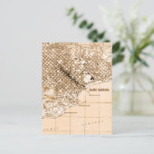 Santa Barbara kaart verticaal briefkaart (Staand voorkant)