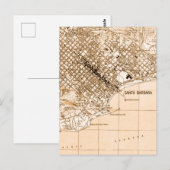 Santa Barbara kaart verticaal briefkaart (Voorkant / Achterkant)