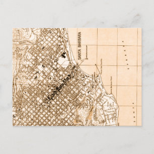 Santa Barbara  kaart verticaal briefkaart