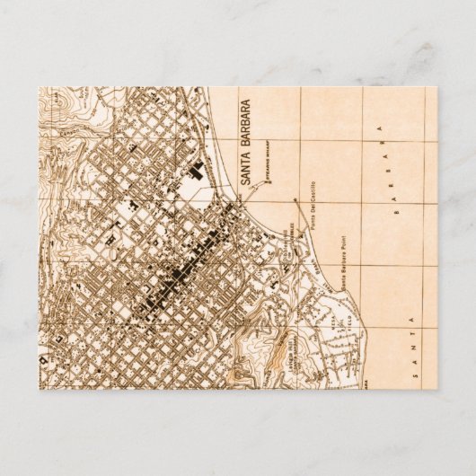 Santa Barbara  kaart verticaal briefkaart (Voorkant)