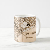 Santa Barbara  kaart verticale mok (Voorkant rechts)