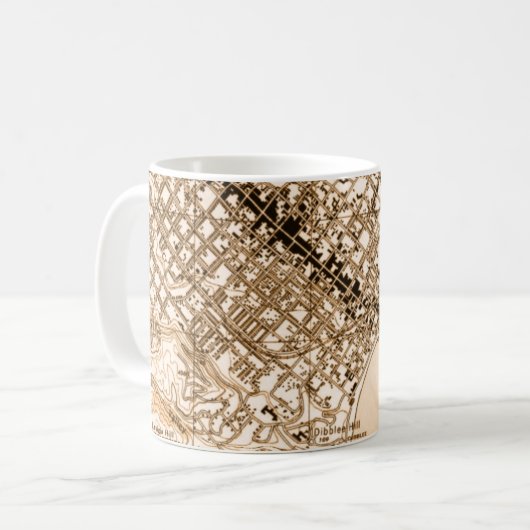 Santa Barbara  kaart verticale mok (Voorkant links)