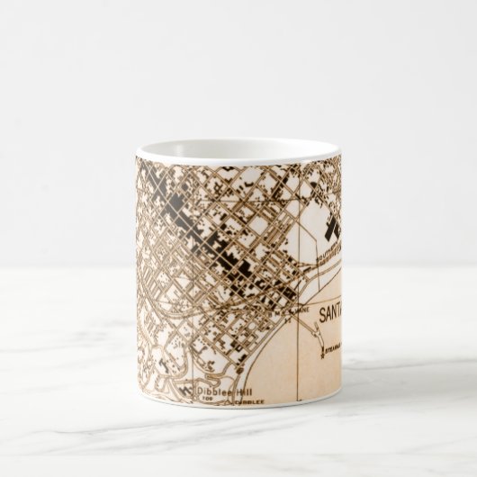 Santa Barbara  kaart verticale mok (Center)