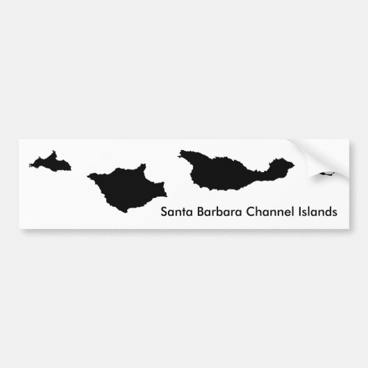 Santa Barbara Kanaaleilanden Bumpersticker (Voorkant)