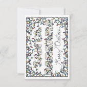 Santa Barbara Kerstverlichting Bedankkaart (Voorkant)